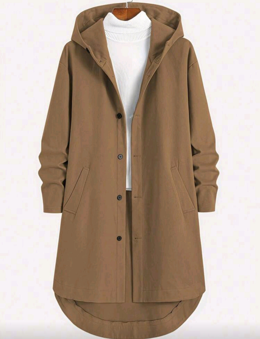 Long hooded coat